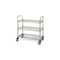 Stainless Steel Standard-Duty Utility Carts, 3-Shelves, 18" x 30" (MW704)-No. of Shelves: 3