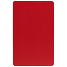 Flash Furniture 24''W x 60''L Rectangle Activity Table with 1.25'' High Pressure Top and Height Adjustable Pre-School Legs, Red-Shape: Rectangle