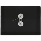 JAM Paper Plastic Booklet Envelopes with Button & String Tie Closure Index Size - 5 1/2" x 7 1/2" - Black - 12 Pack-Colour: Black