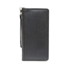 Ashlin Monaco RFID Blocking Zippered Travel Wallet, Black-Zippered Airline E-ticket wallet for securing your documents and passports.