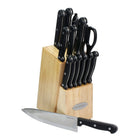 Oceanstar KS1187 Traditional 15-Piece Knife Set with Block, Natural-Hardwood storage block keeps your knives organized, safe and ready to use.