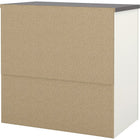 Bestar Connexion Collection Lateral File, Sandstone & Slate-Deluxe 2.5mm shock-resistant PVC edge banding