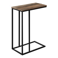 Monarch Specialties 3764 Accent Table - 25"H/Brown Reclaimed/Black Metal-Bring a modern vibe to your living room, office space, family room or den with this C-shaped end table