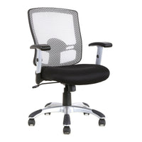 TygerClaw Mid Back Mesh Office Chair (TYFC2319)-Upholstered in soft and durable Black Mesh