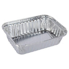 Luciano Aluminum Foil Container with Lids, 7.25 x 5.25 inches, Silver, 36 Pieces-Material: made of durable aluminum, disposable and easy to handle