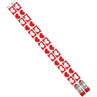 Musgrave Pencil Company - Hearts O Glitter #2 Pencils - Paquet de 144-Round woodcased #2 pencils with Erasers