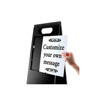 Headline Sign Customizable Tent Sign, Black, 26-1/2