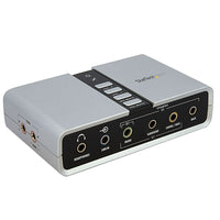 StarTech 7.1 USB Audio Adapter External Sound Card with SPDIF Digital Audio,-Full 7.1 audio output support in a compact and portable external sound card