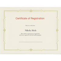 St. James Premium Weight Certificates, Gatsby Design, Gold Foil, Ivory, 15 Pack-Free downloadable templates from www.first-base.com