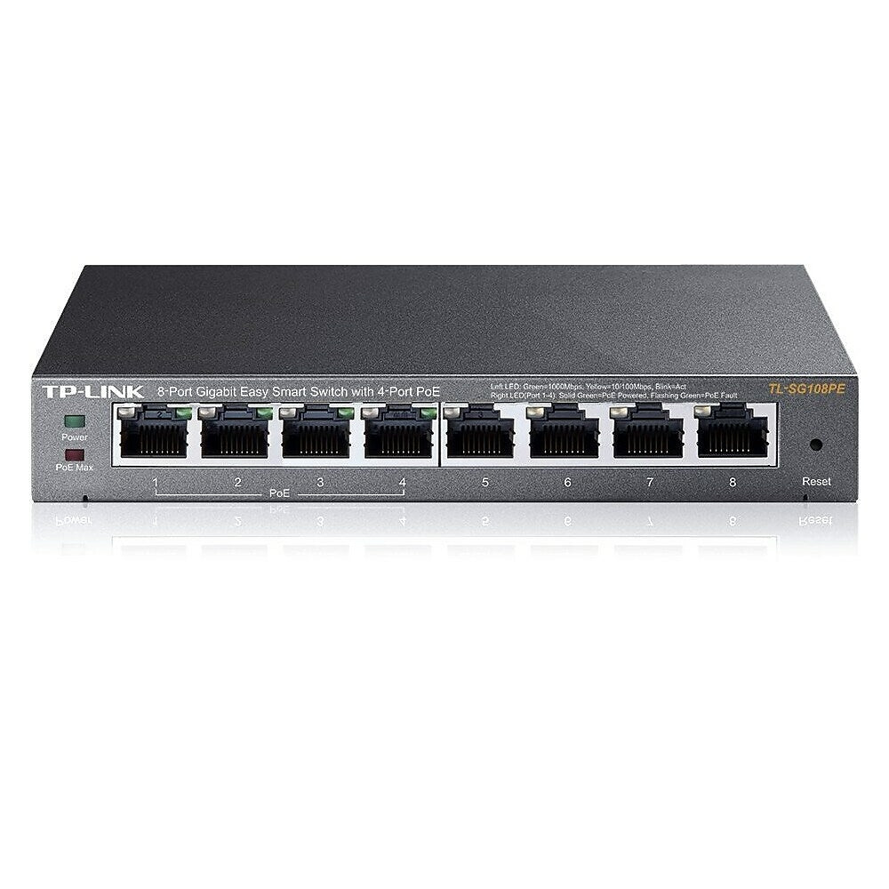 TP-Link TL-SG108PE 8-Port Gigabit Easy Smart PoE Switch | staples.ca