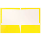 JAM Paper Glossy Two Pocket Presentation Folders, Yellow, 50 Pack-Capacity: 200 sheets