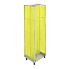 Azar Displays H-Unit Floor Display, 60" x 16", Yellow (700431-YEL)-Yellow plastic