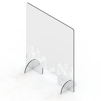 Mark Maker Acrylic Sneeze Guard - 31.5" x 36" - Design #3-Available with acrylic feet to easily stand on countertops for portability and quick installation with no tools required.