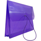 JAM Paper Plastic Envelopes with 2.63 Expansion, Elastic Closure, Letter Booklet, 9.75 x 13, Purple Poly, 12 Pack (218E25pug)-12 per pack