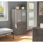 Bestar i3 Plus Lateral File with Storage Cabinet, Bark Grey (160870-47)-Bark Grey
