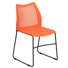 Flash Furniture HERCULES Series 661 lb. Capacity Orange Sled Base Stack Chair with Air-Vent Back-661 lb. Weight Capacity