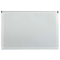 JAM Paper Plastic Envelopes with Zip Closure - Legal Booklet - 9.75" x 14.5" - Clear - Poly - 12 Pack-Clear