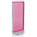 Azar Displays 20" x 8" 2-Sided Non-Revolving Pegboard Counter Unit, Pink Translucent (700509-PNK)-Great way to showcase a featured product at the customer's eye level