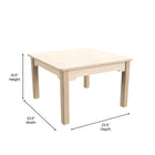 Flash Furniture Bright Beginnings Commercial Grade Wooden Square Preschool Classroom Activity Table-Greenguard Certified Wood for Low VOC Emissions