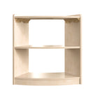 Flash Furniture Bright Beginnings Commercial Grade Bow Front 2 Tier Wooden Classroom Open Corner Storage Unit, Safe - Natural-2 Tier Bow Front Wooden Classroom Corner Storage Unit