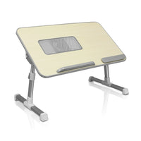 Aluratek Adjustable Laptop Table with Cooling Fan (ACT01F)-Beige & Silver Laptop table made from Aluminum
