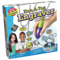 Small World Toys Etch-A-Tag Engraver Creative Toys (SWT9725478)-Engrave your design, or name, onto the metal tag or charm