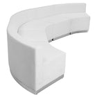 Flash Furniture HERCULES Alon Melrose LeatherSoft Reception Configuration - 5 Piece - White-Modular components make reconfiguring easy with endless possibilities