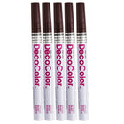 JAM Paper Marvy Uchida Fine-Point Opaque Paint Marker - Dark Brown - 5 Pack (7665894g)-Fine line marker that is appropriate for smooth and fine writing and highlighting tasks