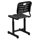 Flash Furniture Adjustable Height Black Student Chair with Black Pedestal Frame-Black Pedestal Frame