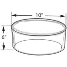 Azar Displays Clear Acrylic Cylinder, 10" x 6" (556905)-10"H x 6"W x 1/8"T