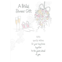 Rosedale 5-1/2" x 8" A Bridal Shower Gift Greeting Cards And Envelopes, 12 Pack (16601)-Printed on premium uncoated card stock