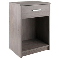 Winsome 16115 Rennick Accent Table, Ash Grey Finish-Ash Gray Finish, Constructed of Composite wood and Metal