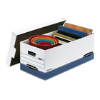 Bankers Box Stor/File Letter - Lift-Off Lid - 12 Pack (00701)  -White/Blue
