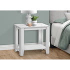 Monarch Specialties 3117 Accent Table - White-Two tiered design for added display space (Bottom shelf dimensions: 22 w x 10 d x 14.5 h)