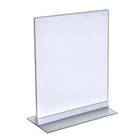 Azar Displays 12" x 9" Vertical/Horizontal T-Strip Acrylic Sign Holder, Clear, 10 Pack (102712)-Used vertically or horizontally depending on what suits best for your needs