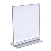 Azar Displays 12" x 9" Vertical/Horizontal T-Strip Acrylic Sign Holder, Clear, 10 Pack (102712)-Used vertically or horizontally depending on what suits best for your needs