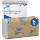 Scott Essential Single Fold Paper Towels - 250 Towels Per Pack - 16 Pack-16 packages per case, 250 single fold paper towels per package (4,000 towels per case)