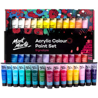 Mont Marte Signature Acrylic Paint Set - 36ml - 48 Assorted Colours-48 x 36ml acrylic paint set