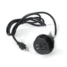 Sauder Miscellaneous Office Desktop Power Outlet - Black (427829)-Desktop Power Outlet