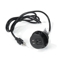 Sauder Miscellaneous Office Desktop Power Outlet - Black (427829)-Desktop Power Outlet