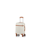 Champs Vintage 21" Hardside Carry-on Luggage - USB Port - Ivory-Polycarbonate Material