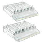 Azar 6 Compartment Divider Bin Cosmetic Tray - Clear - 2 Pack-Sold in Packs of: 2