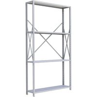 Metalware RK289 Boltless Shelving Unit, 4-Shelves, 48" x 24" x 88", Light Grey-Adjustable shelving system that provides high strength, yet economical storage capacity for your needs