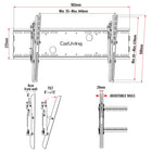 Sonax TV Tilt Wall Mount for 32" - 90" TVs, Black-TV Weight Capacity: 165 lbs
