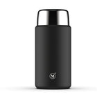 Minimal Stainless Steel Insulated Food Jar - Black - 750ml-Wide mouth makes filling and cleaning the jar a breeze