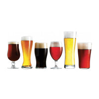 Trudeau Assorted Craft Brew Beer Glasses, 6 Pack-Stemmed Glass: 14.75 oz
Pilsner: 16 oz
Pint Glass: 19.05 oz
Stemmed Glass IPS: 16 oz
Pilsner: 20 oz
Pub Glass: 20 oz