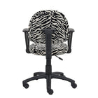 Nicer Furniture Perfect Posture Deluxe Microfiber Task Chair with Loop Arms - Zebra-This chair comes in zebra print