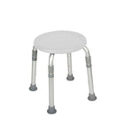 Drive Medical Adjustable Height Bath Stool, White-White, Aluminum