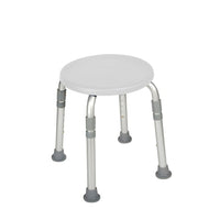 Drive Medical Adjustable Height Bath Stool, White-White, Aluminum