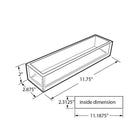 Azar Displays Narrow Deluxe Tray, 11.75" x 2.88", 4 Pack (556202)-Dimensions: 11.75"W x 2.88"D x 2"H